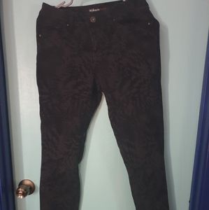 Style & Co Black Animal Print Jeans